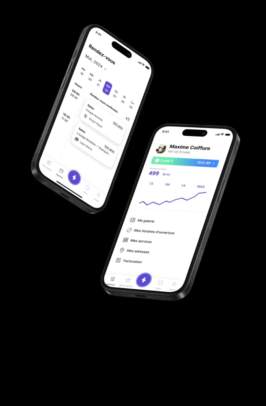 L’agenda et le profil professionnel dans l’application BREEM
